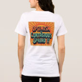 楽観主義は伝染する トライブレンドＴシャツ (裏面)