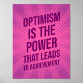 楽観主義は力であるやる気を起こさせる- 感動的 ポスター (正面)