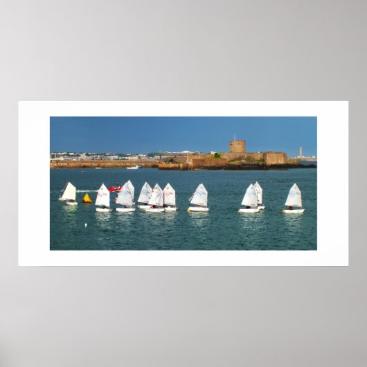 楽観主義ボートの列 ポスター (正面)