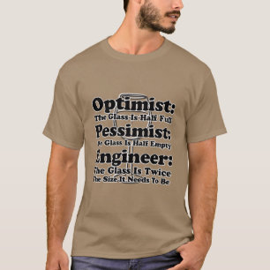 楽観主義者:鏡は半分悲観主義者だ。Gl Tシャツ