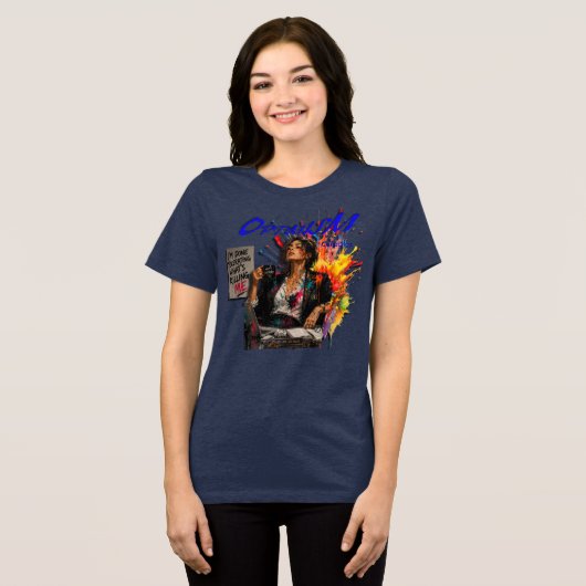 楽観主義 トライブレンドTシャツ (正面全面)