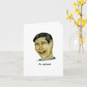 楽観的おもしろいな男 カード (黄色い花)