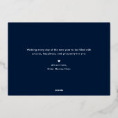 楽観的な気分フォイル幸せな新年ホリデーカード 箔シーズンカード (裏面)