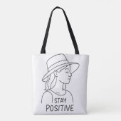 楽観的前向きで強さを保つ トートバッグ (裏面)