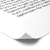 楽観的感動的な高揚プリント ポスター (角)