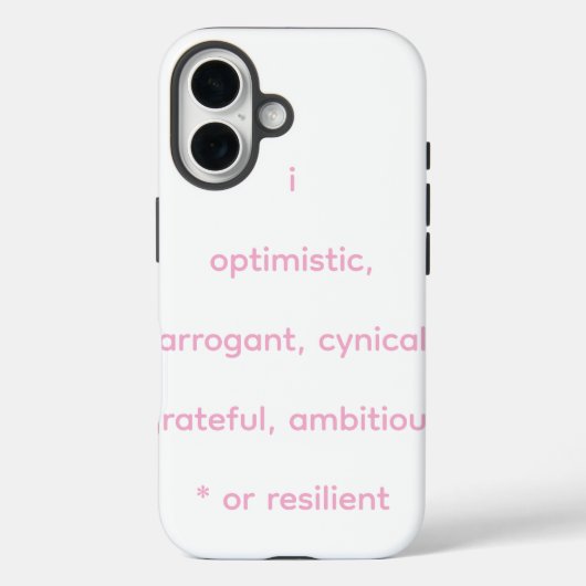 楽観的、自信過剰、懐疑的、感謝の意、前向きな気持ち Case-Mate iPhoneケース (裏面)