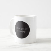 楽観視しないでおもしろいことわざコーヒーマグ コーヒーマグカップ (正面左)