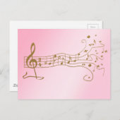 楽譜おもしろいPENTAGRAM - HAPPY MUSIC GIFT ポストカード (正面/裏面)