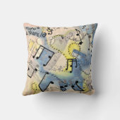 楽譜がクッションを投げる クッション (裏面)