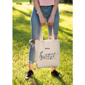 楽譜としての歌の鳥の演技、カスタマイズ可能 トートバッグ