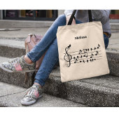 楽譜としての歌の鳥の演技、カスタマイズ可能 トートバッグ