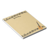 楽譜とギターのパーソナライズに関する楽譜 ノートパッド (アングル)