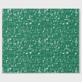 楽譜とシンボル、クリスマスキャロル ラッピングペーパー (フラット)