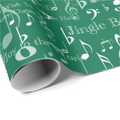 楽譜とシンボル、クリスマスキャロル ラッピングペーパー (ロールコーナー)