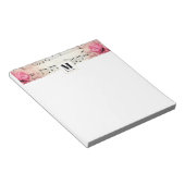 楽譜とバラヴィンテージモノグラム ノートパッド (アングル)