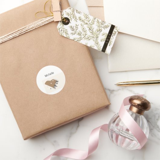 楽譜とピアノ鍵ブラックと金ゴールド ラウンドシール (ギフト)