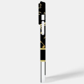 楽譜とピアノ鍵ブラックと金ゴールド Case-Mate iPhoneケース (裏面 / 左)