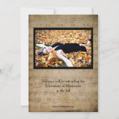 楽譜と写真付き - 卒業のお知らせ 招待状 (裏面)