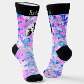 楽譜と喜劇と悲劇マスクモノグラム ソックス (傾斜あり)