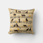 楽譜と子猫 クッション (正面)
