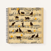 楽譜と子猫 ノートブック (正面)