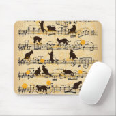楽譜と子猫 マウスパッド (マウス)