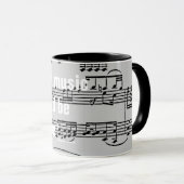 楽譜と引用文 マグカップ (正面右)