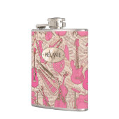 楽譜と楽器ピンク/アイボリーID481 フラスク (左)