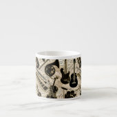 楽譜と楽器ブラック/金ゴールドID481 エスプレッソカップ (正面)