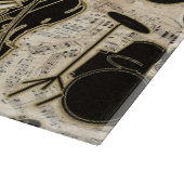 楽譜と楽器ブラック/金ゴールドID481 カッティングボード (角)