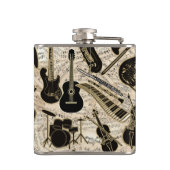 楽譜と楽器ブラック/金ゴールドID481 フラスク (裏面)