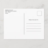 楽譜と花ヴィンテージ保存日 インビテーションポストカード (裏面)