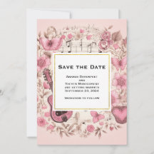 楽譜と花ヴィンテージ結婚スタイル