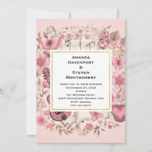 楽譜と花ヴィンテージ結婚スタイル