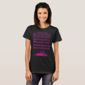 楽譜なし楽譜柄の音 Tシャツ (正面フル)
