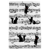 楽譜に黒い猫たち ミディアムペーパーバッグ (裏面)