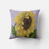 楽譜のかわいらしいヒマワリ クッション (裏面)