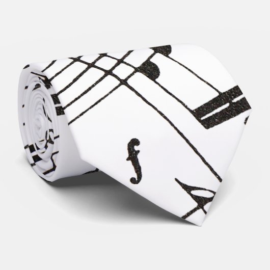 楽譜のタイ ネクタイ (ロール)