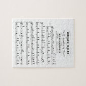 楽譜のノート(ヴィンテージのワルツ)のレトロの横木 ジグソーパズル (横)