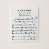 楽譜のノート(ヴィンテージのワルツ)のレトロの横木 ジグソーパズル (縦)