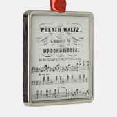 楽譜のノート(ヴィンテージのワルツ)のレトロの横木 メタルオーナメント (右)