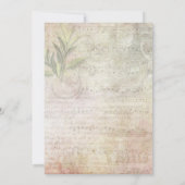 楽譜のハート結婚 招待状 (裏面)