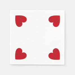楽譜のハート，紙ナプキン スタンダードカクテルナプキン