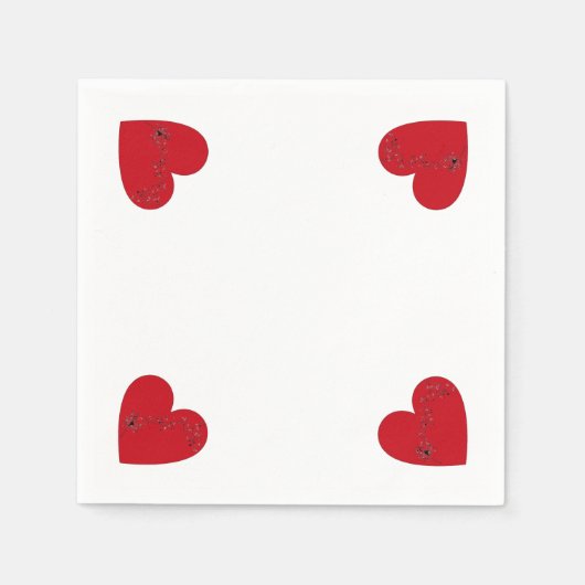 楽譜のハート，紙ナプキン スタンダードカクテルナプキン (正面)