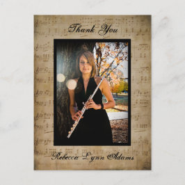 楽譜の卒業ありがとう – ポストカード