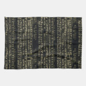楽譜の古い黒板のデザイン キッチンタオル (横)