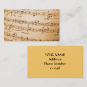 楽譜の名刺 名刺 (正面/裏面)