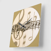 楽譜の壁時計 スクエア壁時計 (傾斜)