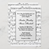 楽譜の結婚テーマ招待状 招待状 (正面/裏面)