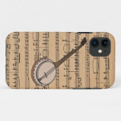 楽譜の背景が付いているバンジョー Case-Mate iPhoneケース (裏面(横))